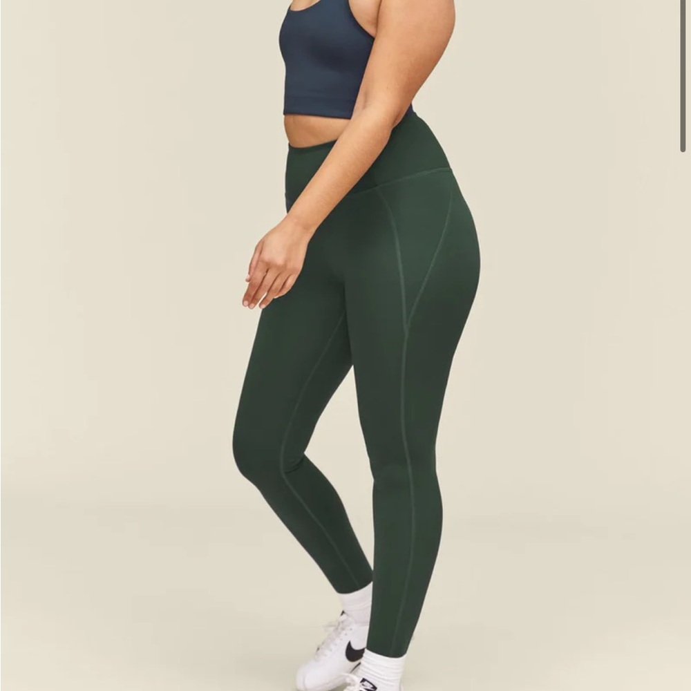 Girlfriend Collective Navy Blue compressive leggings